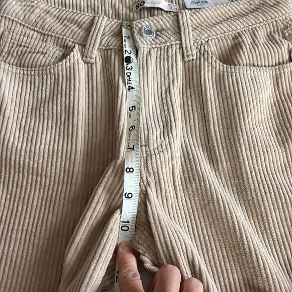 SO High Rise Straight Leg Tan Corduroy Pants NWT Junior Size 9 - Picture 11 of 14